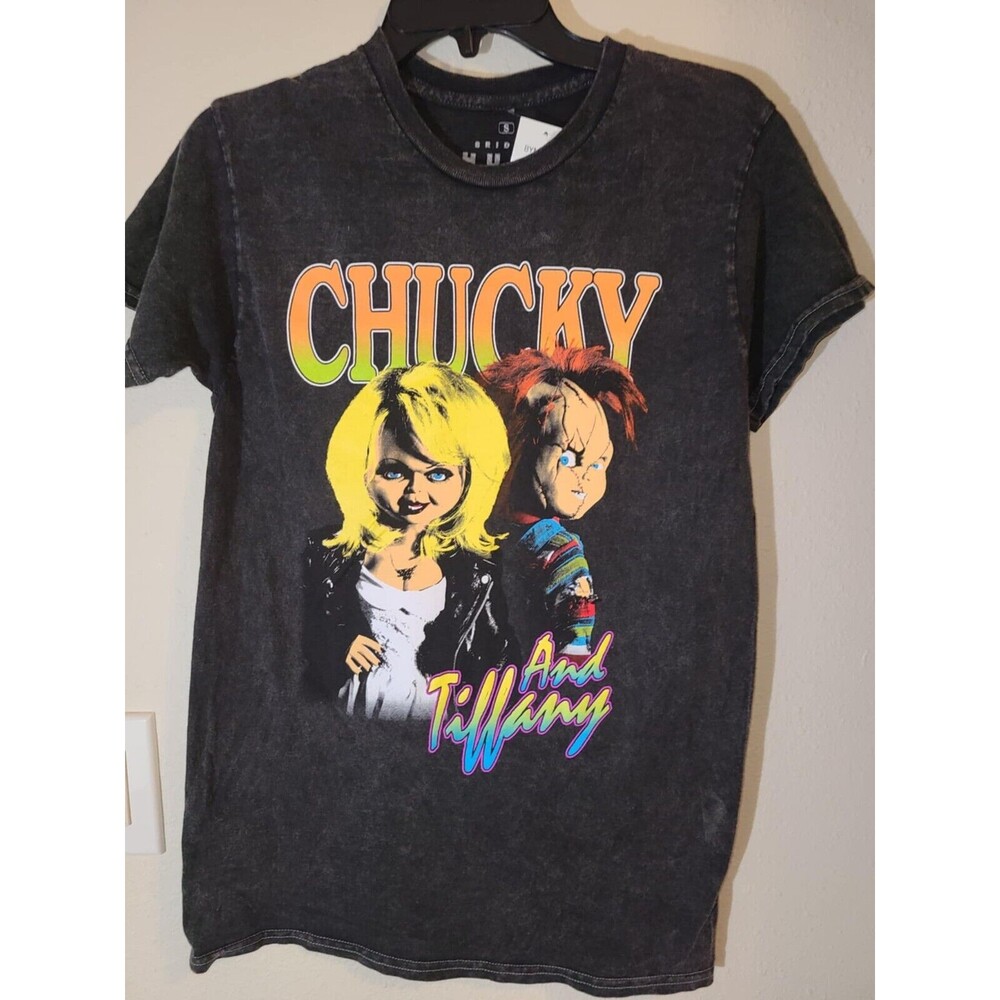 Chucky and Tiffany Bride Horror Scary T-Shirt Bride of Chuckie Size Men Small